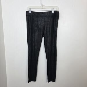 Soma Black‎ Shiny Comfy Athleisure Lounge Essential Leggings Size Medium